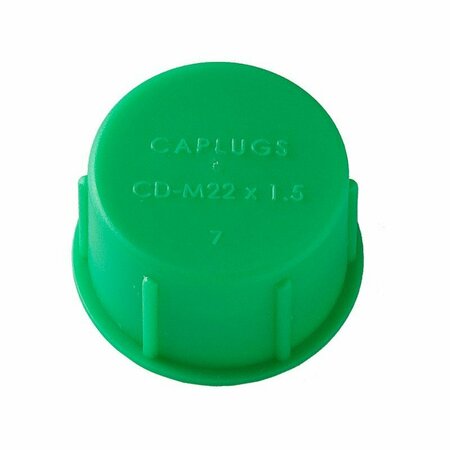 CAPLUGS CD-M20X1.5 PE-LD01 GRN002, 5000PK CD-M-20X1.5